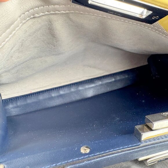 Auth FENDI Peekaboo Medium Handbag Shoulder Bag Multicolor Leather - z4375 - Picture 12 of 14